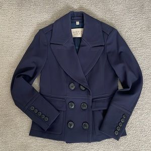 Burberry Brit Peplum Navy Jacket Double Breasted - Women’s US 8